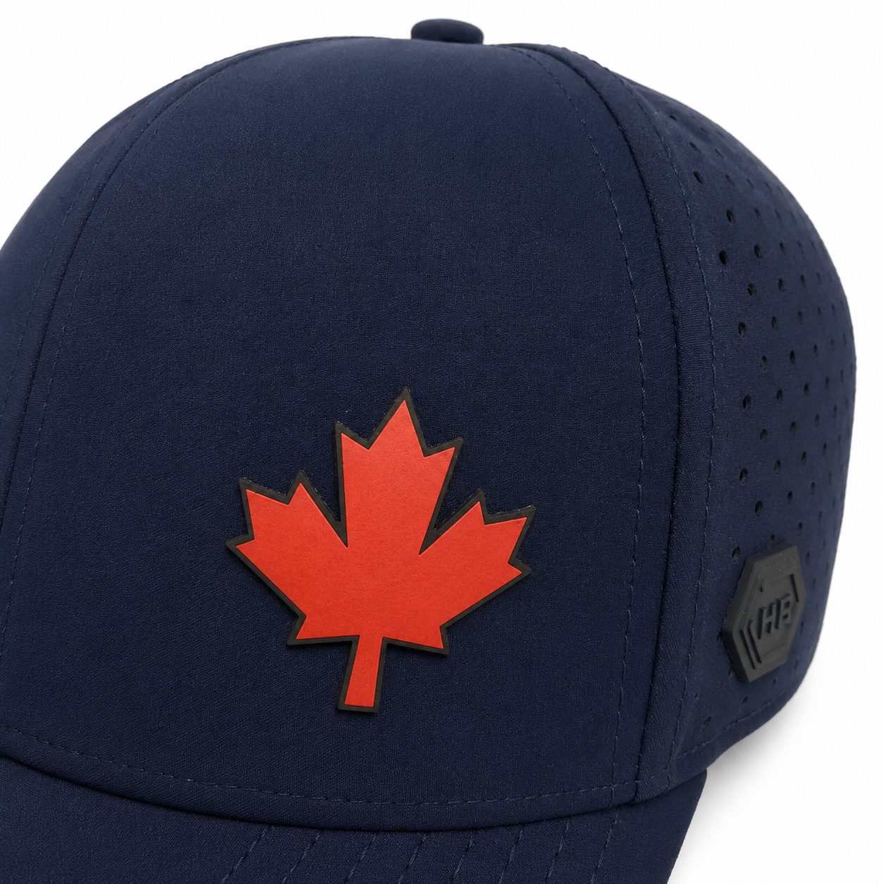 The Lo-Pro Navy - Red Leather Patch